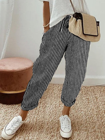 Elsie | Striped Summer Trousers