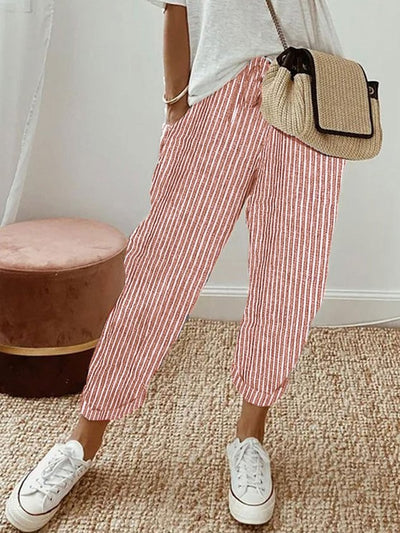 Elsie | Striped Summer Trousers