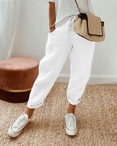 Elsie | Striped Summer Trousers