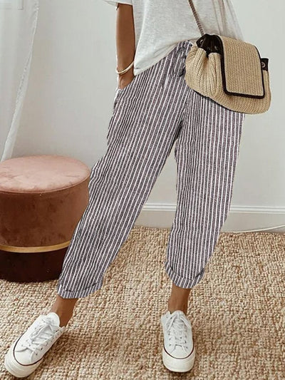 Elsie | Striped Summer Trousers