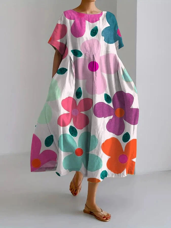 Liliane | Artistic Bloom Midi Dress