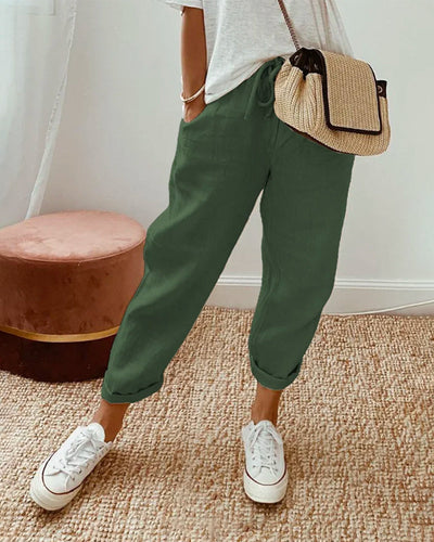 Elsie | Striped Summer Trousers