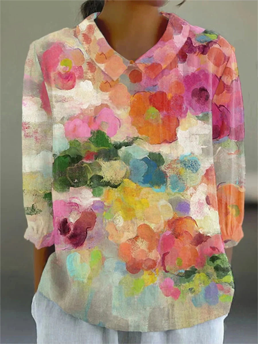 Nerisse | Watercolour Floral Blouse
