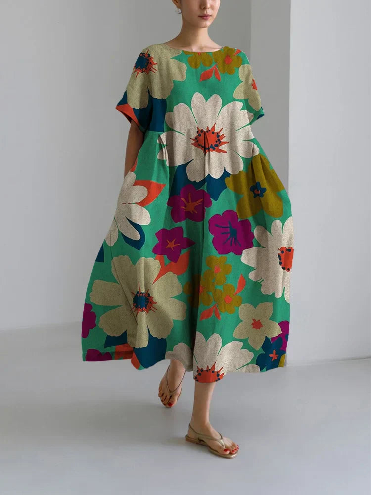 Liora | Artistic Bloom Midi Dress
