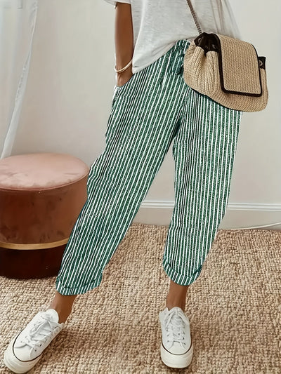 Marlena™ | Women’s Striped Linen Trousers