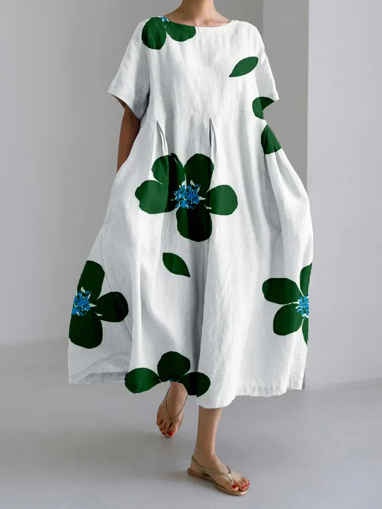 Lenora | Artistic Bloom Midi Dress