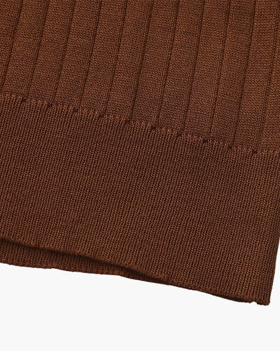 Theo | Ribbed Knit Polo Shirt