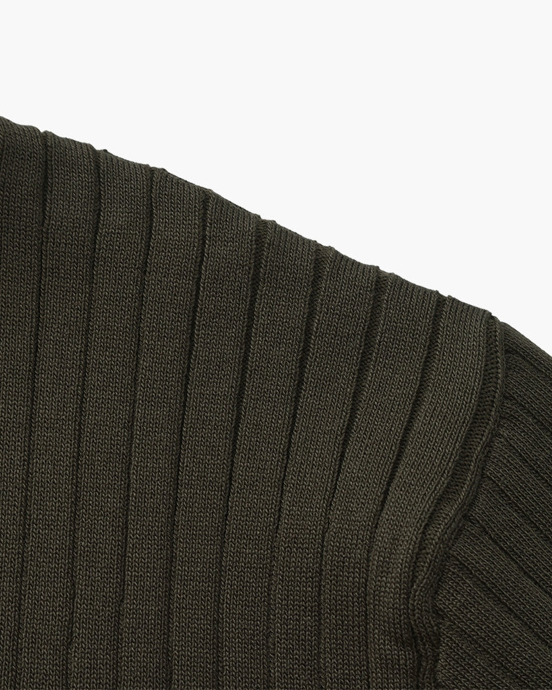 Theo | Ribbed Knit Polo Shirt