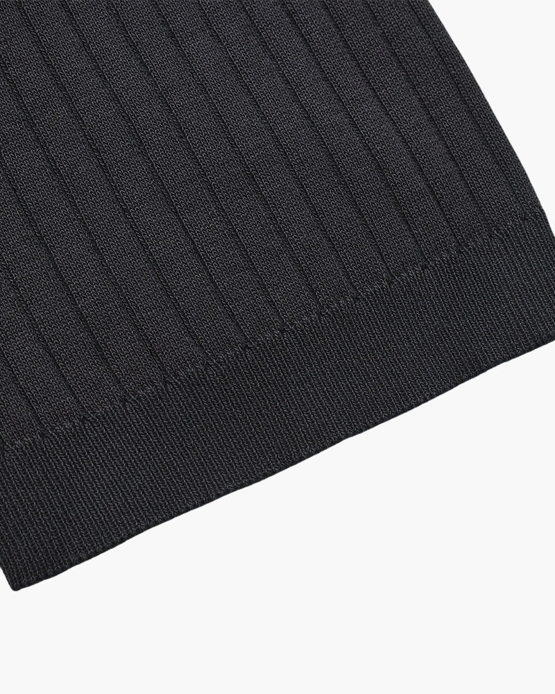 Theo | Ribbed Knit Polo Shirt
