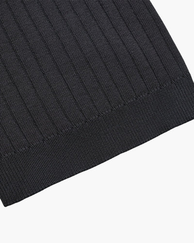 Theo | Ribbed Knit Polo Shirt