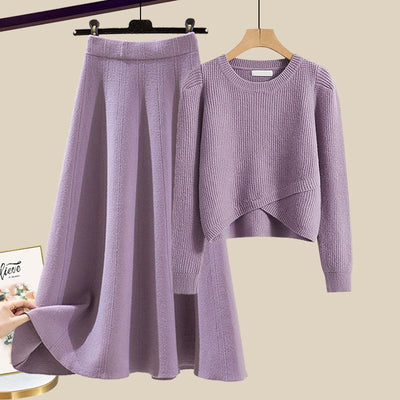 Anne | Stylish Knitted Sweater and Skirt Lounge Set