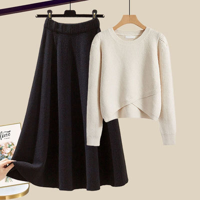 Anne | Stylish Knitted Sweater and Skirt Lounge Set