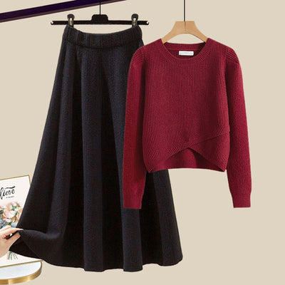 Anne | Stylish Knitted Sweater and Skirt Lounge Set