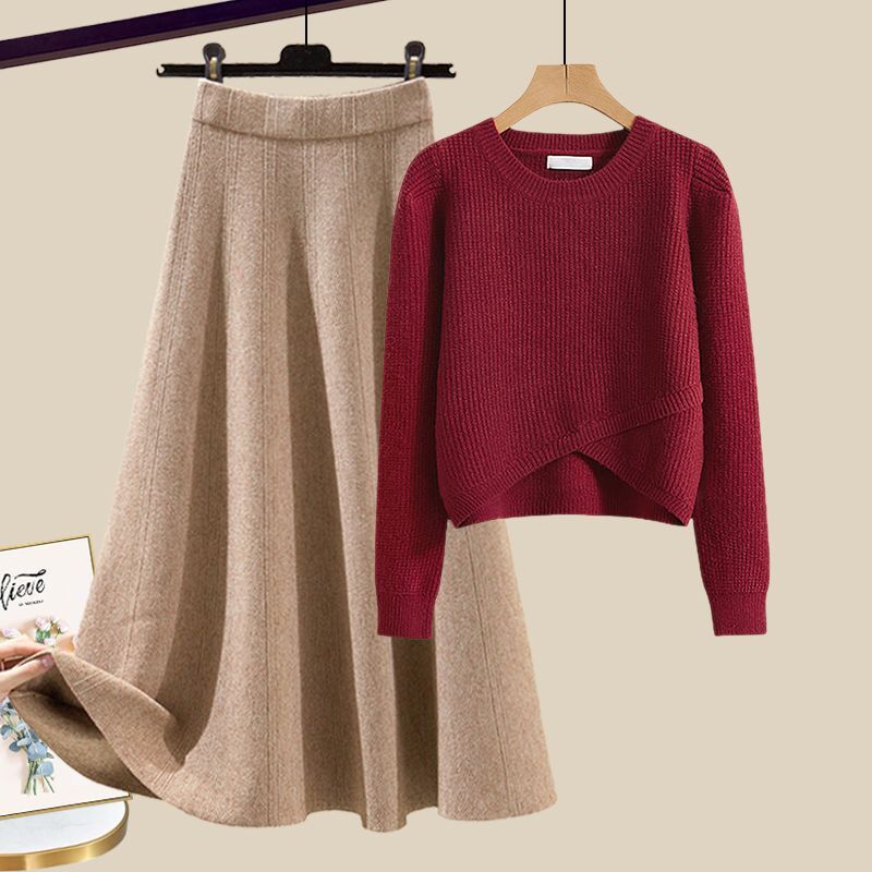 Anne | Stylish Knitted Sweater and Skirt Lounge Set
