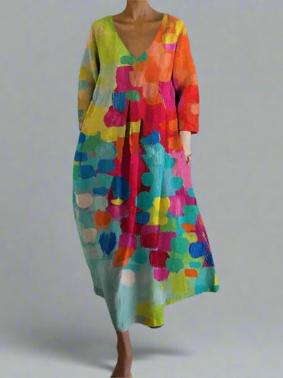 Solene | Artistic Bloom Midi Dress