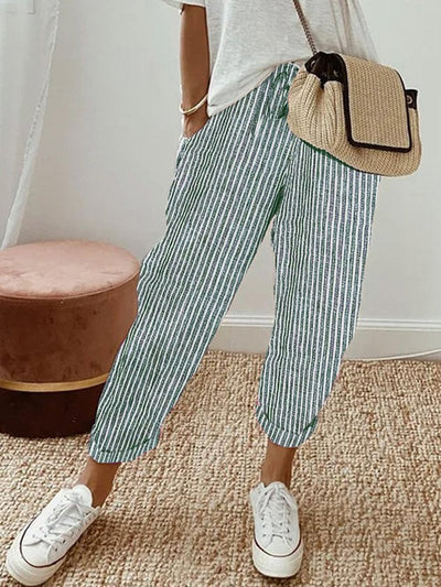 Elsie | Striped Summer Trousers