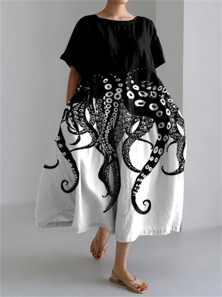 Ophelia | Artistic Bloom Midi Dress