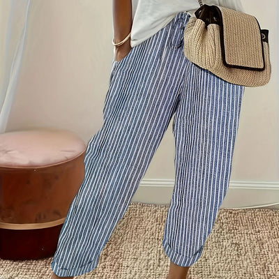 Marlena™ | Women’s Striped Linen Trousers
