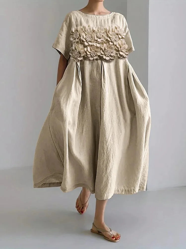 Calienne | Artistic Bloom Midi Dress