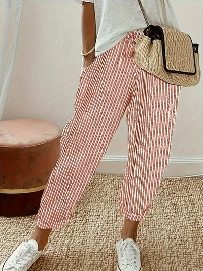 Marlena™ | Women’s Striped Linen Trousers