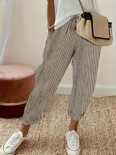 Marlena™ | Women’s Striped Linen Trousers