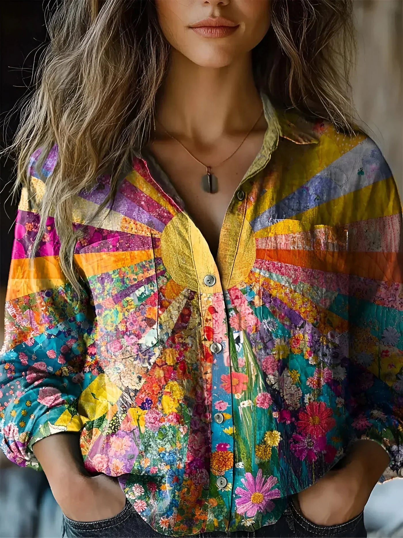 Tineke™ - Radiant Sunflower blouse